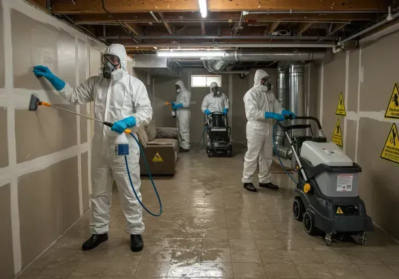 Basement Moisture Removal and Structural Drying process in Latimer County, OK